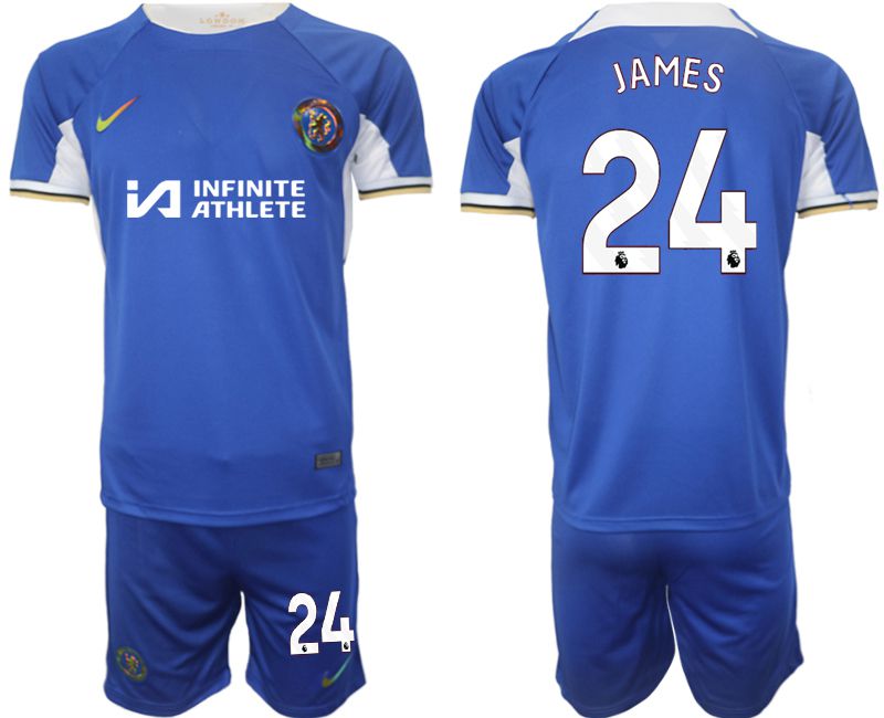 Men 2023-2024 Club Chelsea FC home blue 24 Soccer Jersey